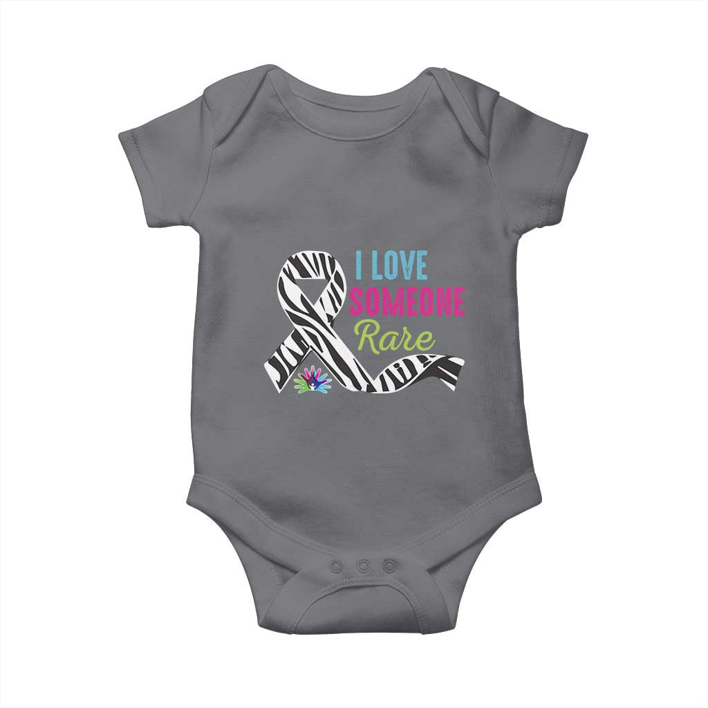 Rare Disease Awereness Baby Onesie I Love Someone Rare Zebra Ribbon