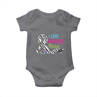 Rare Disease Awereness Baby Onesie I Love Someone Rare Zebra Ribbon