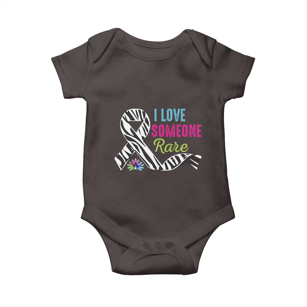 Rare Disease Awereness Baby Onesie I Love Someone Rare Zebra Ribbon