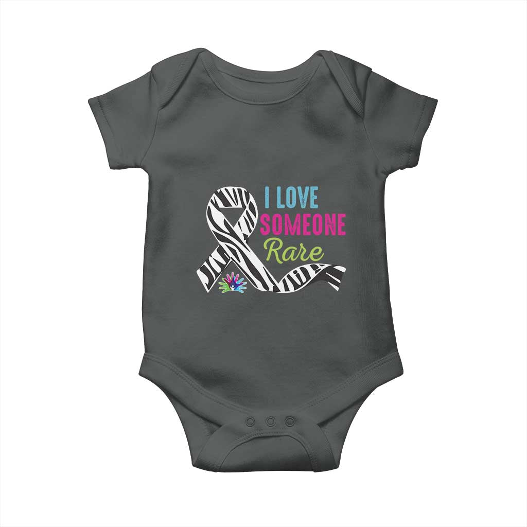 Rare Disease Awereness Baby Onesie I Love Someone Rare Zebra Ribbon