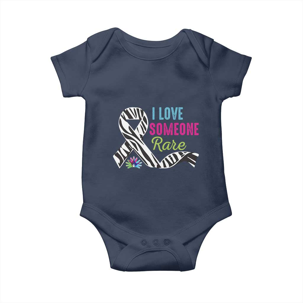 Rare Disease Awereness Baby Onesie I Love Someone Rare Zebra Ribbon