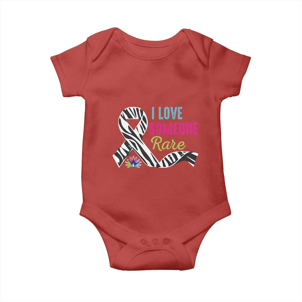 Rare Disease Awereness Baby Onesie I Love Someone Rare Zebra Ribbon