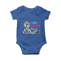 Rare Disease Awereness Baby Onesie I Love Someone Rare Zebra Ribbon