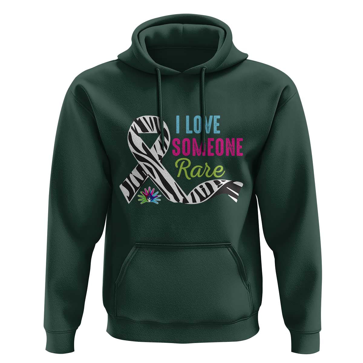 Rare Disease Awereness Hoodie I Love Someone Rare Zebra Ribbon