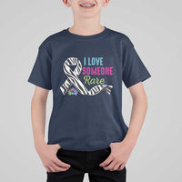 Rare Disease Awereness T Shirt For Kid I Love Someone Rare Zebra Ribbon
