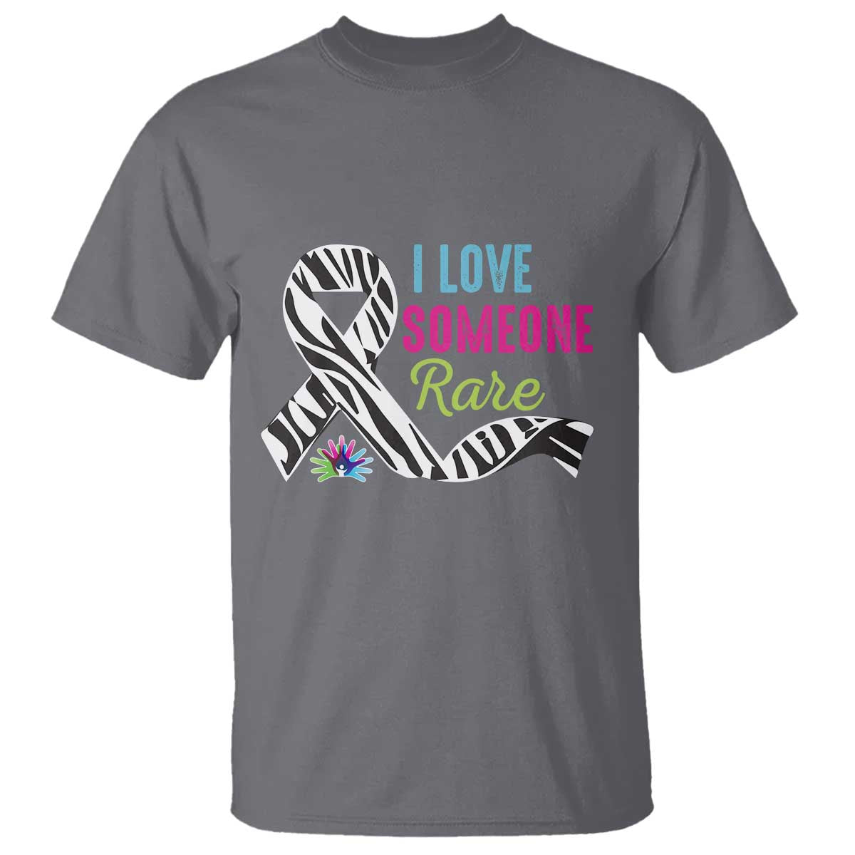 Rare Disease Awereness T Shirt I Love Someone Rare Zebra Ribbon