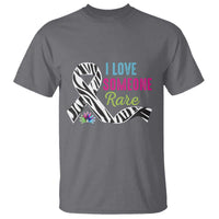 Rare Disease Awereness T Shirt I Love Someone Rare Zebra Ribbon