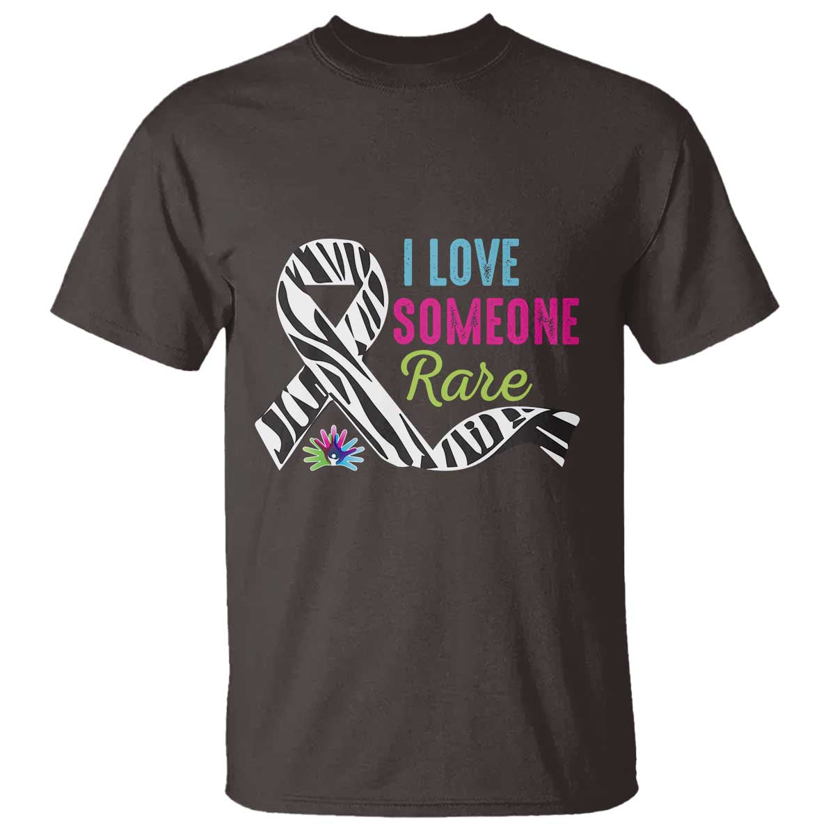 Rare Disease Awereness T Shirt I Love Someone Rare Zebra Ribbon