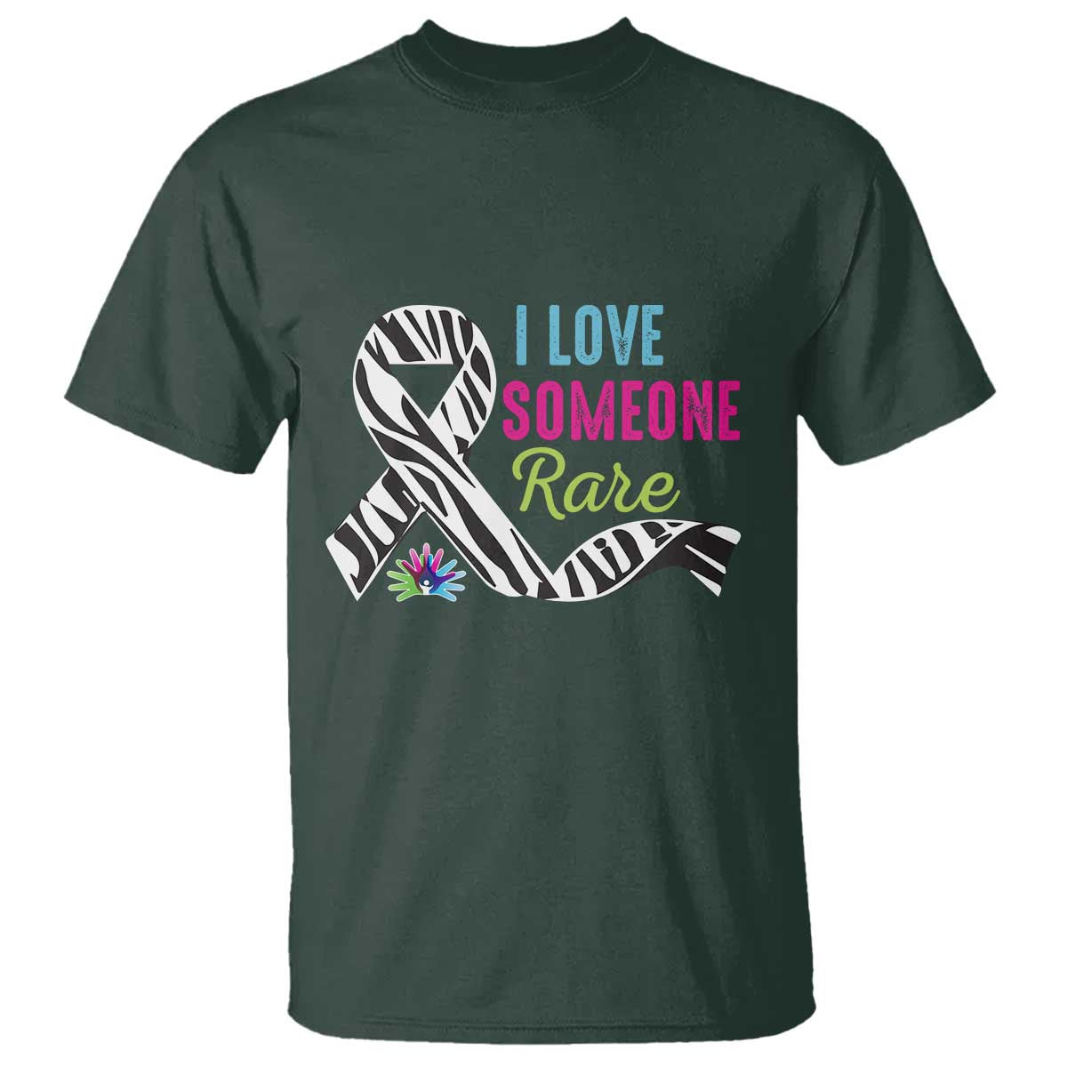Rare Disease Awereness T Shirt I Love Someone Rare Zebra Ribbon