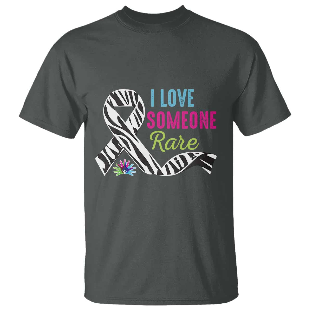 Rare Disease Awereness T Shirt I Love Someone Rare Zebra Ribbon
