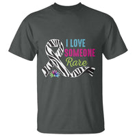 Rare Disease Awereness T Shirt I Love Someone Rare Zebra Ribbon