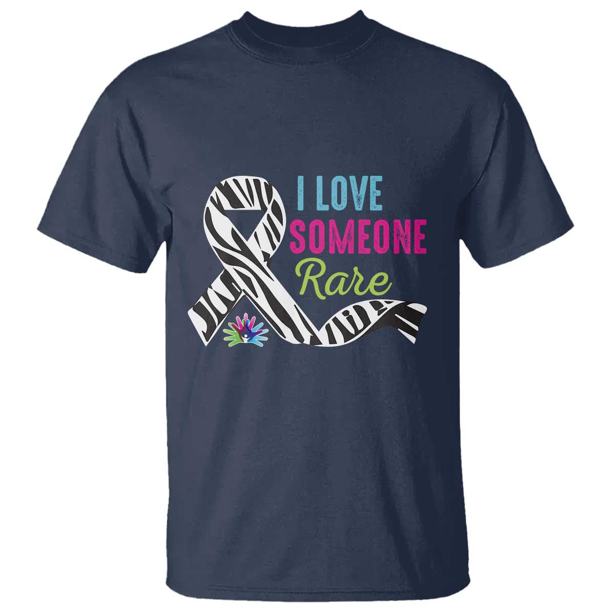 Rare Disease Awereness T Shirt I Love Someone Rare Zebra Ribbon
