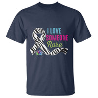 Rare Disease Awereness T Shirt I Love Someone Rare Zebra Ribbon