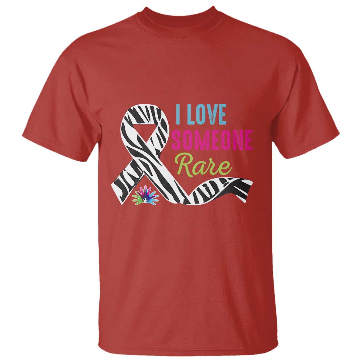 Rare Disease Awereness T Shirt I Love Someone Rare Zebra Ribbon