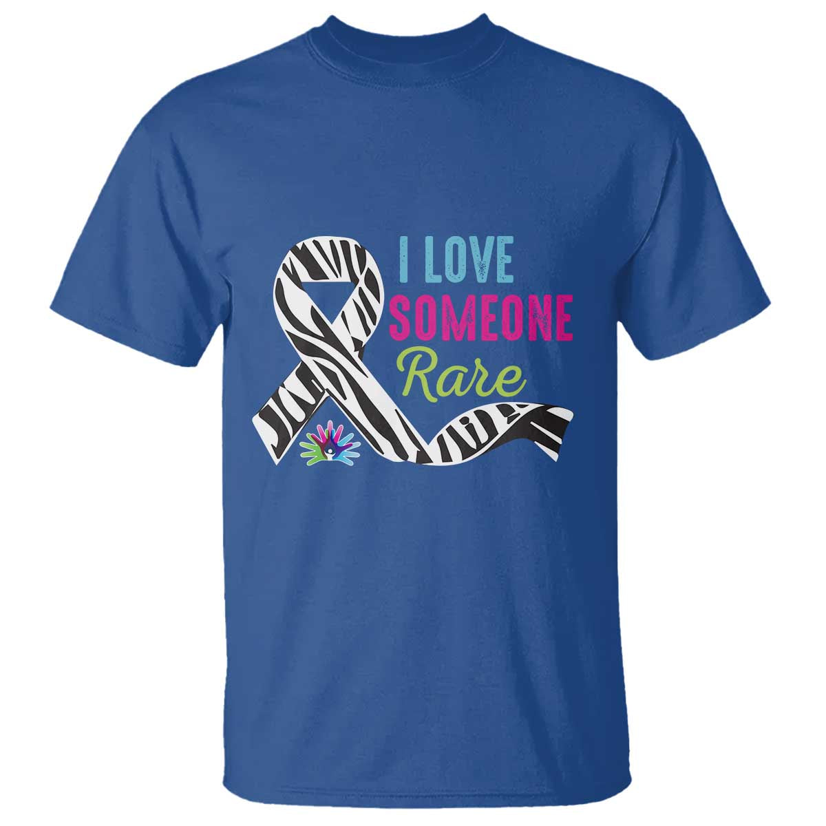 Rare Disease Awereness T Shirt I Love Someone Rare Zebra Ribbon