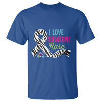 Rare Disease Awereness T Shirt I Love Someone Rare Zebra Ribbon