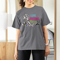 Rare Disease Awereness T Shirt For Women I Love Someone Rare Zebra Ribbon