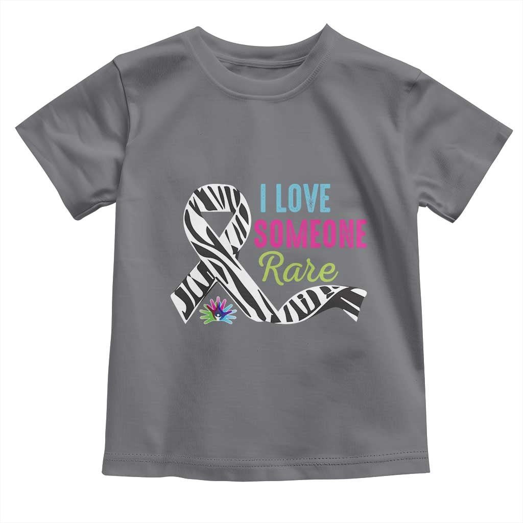 Rare Disease Awereness Toddler T Shirt I Love Someone Rare Zebra Ribbon