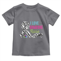 Rare Disease Awereness Toddler T Shirt I Love Someone Rare Zebra Ribbon
