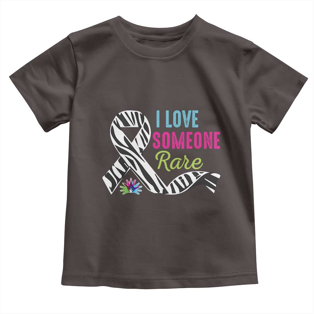 Rare Disease Awereness Toddler T Shirt I Love Someone Rare Zebra Ribbon