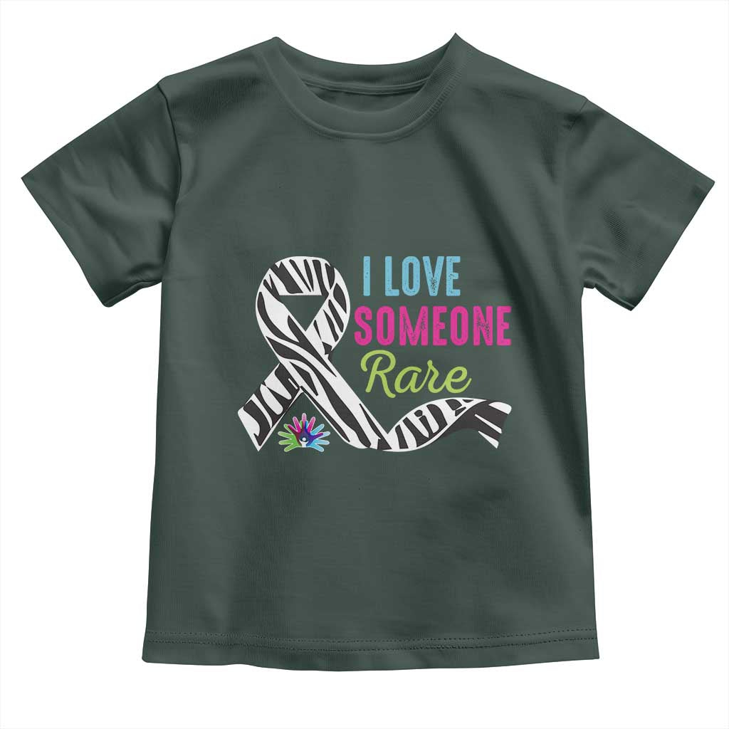 Rare Disease Awereness Toddler T Shirt I Love Someone Rare Zebra Ribbon