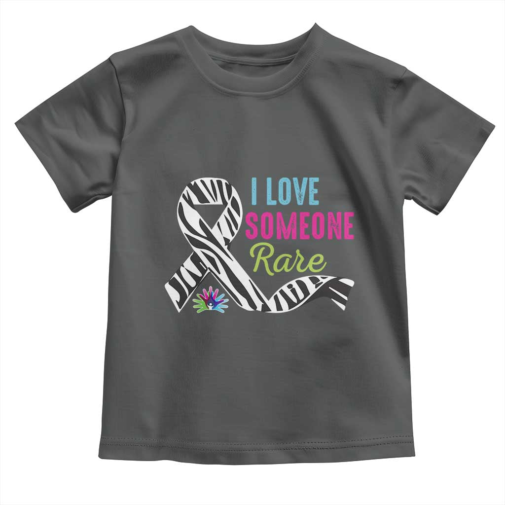 Rare Disease Awereness Toddler T Shirt I Love Someone Rare Zebra Ribbon