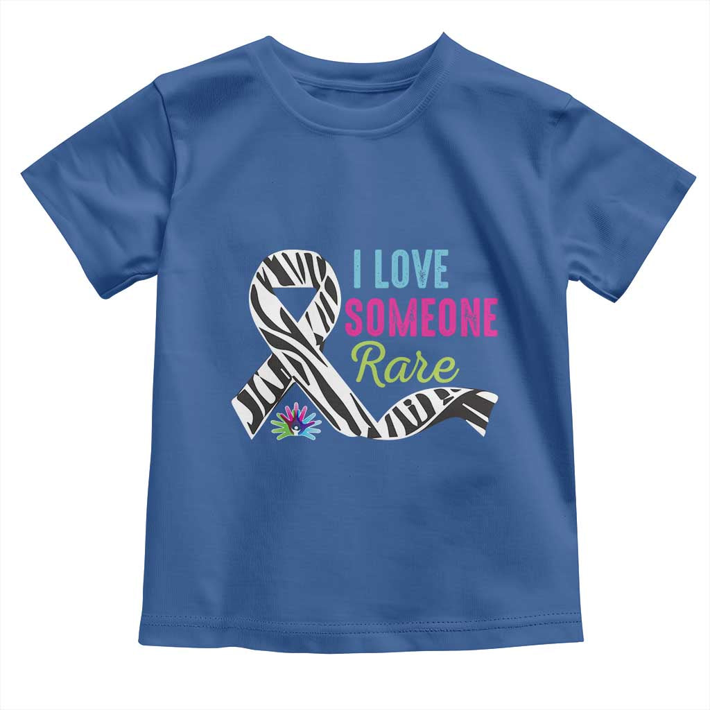 Rare Disease Awereness Toddler T Shirt I Love Someone Rare Zebra Ribbon