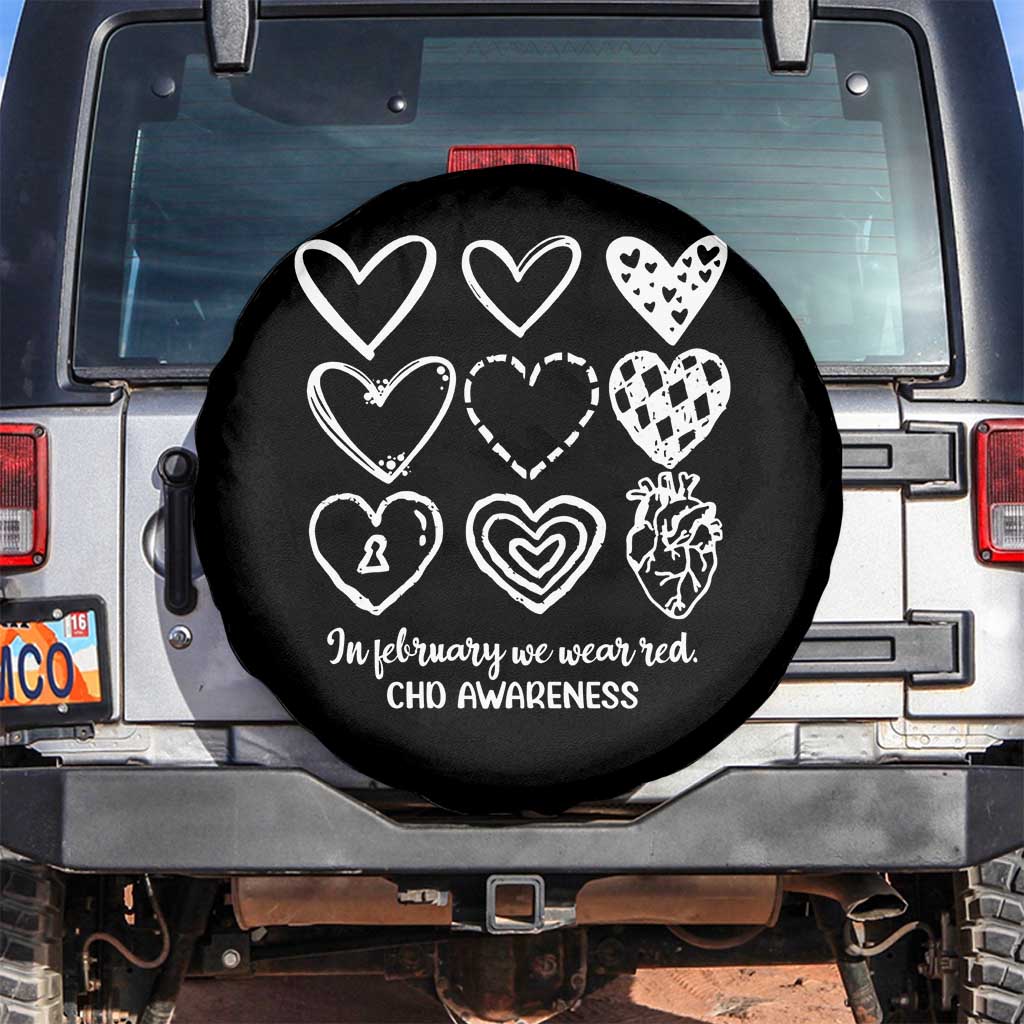 CHD Heart Disease Awareness Spare Tire Cover In February We Wear Red