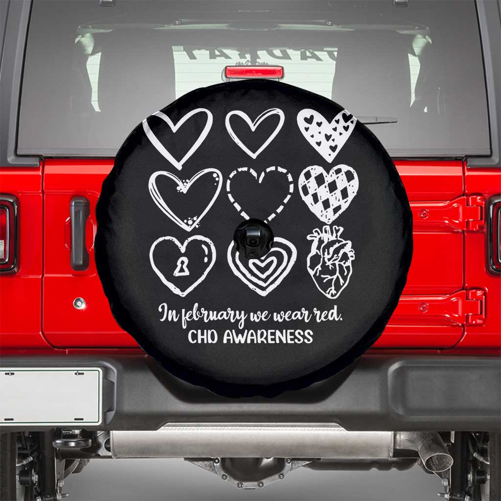 CHD Heart Disease Awareness Spare Tire Cover In February We Wear Red