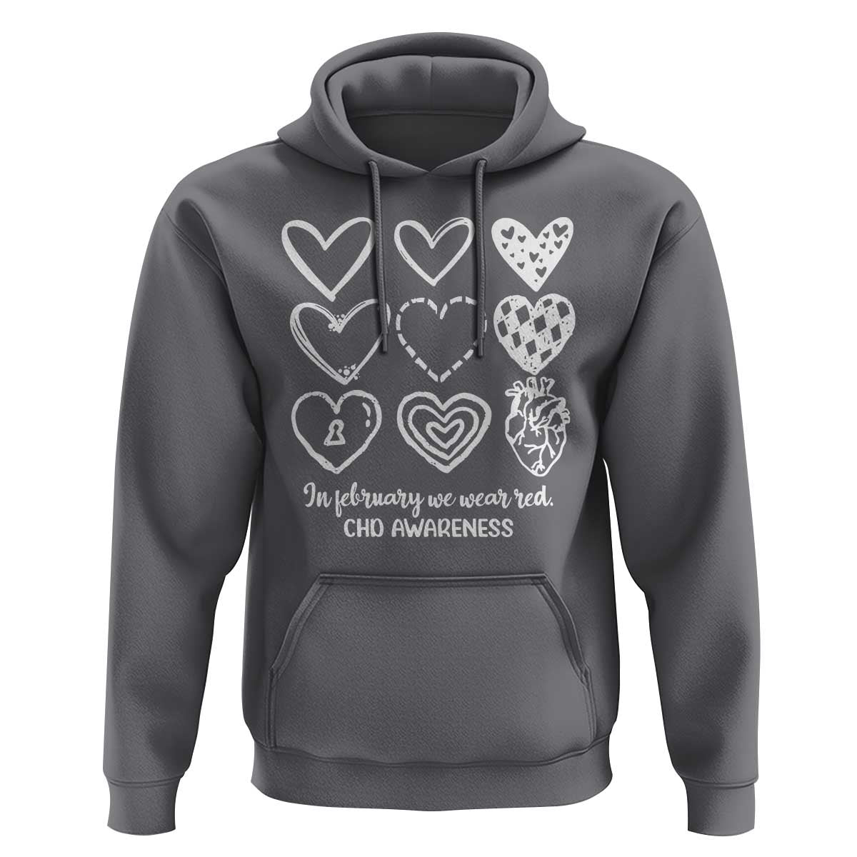 CHD Heart Disease Awareness Hoodie In February We Wear Red