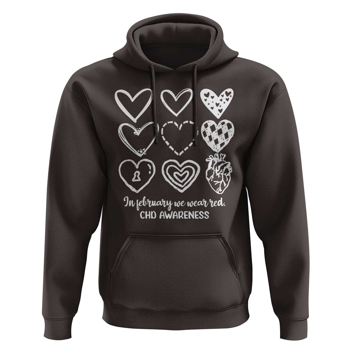 CHD Heart Disease Awareness Hoodie In February We Wear Red
