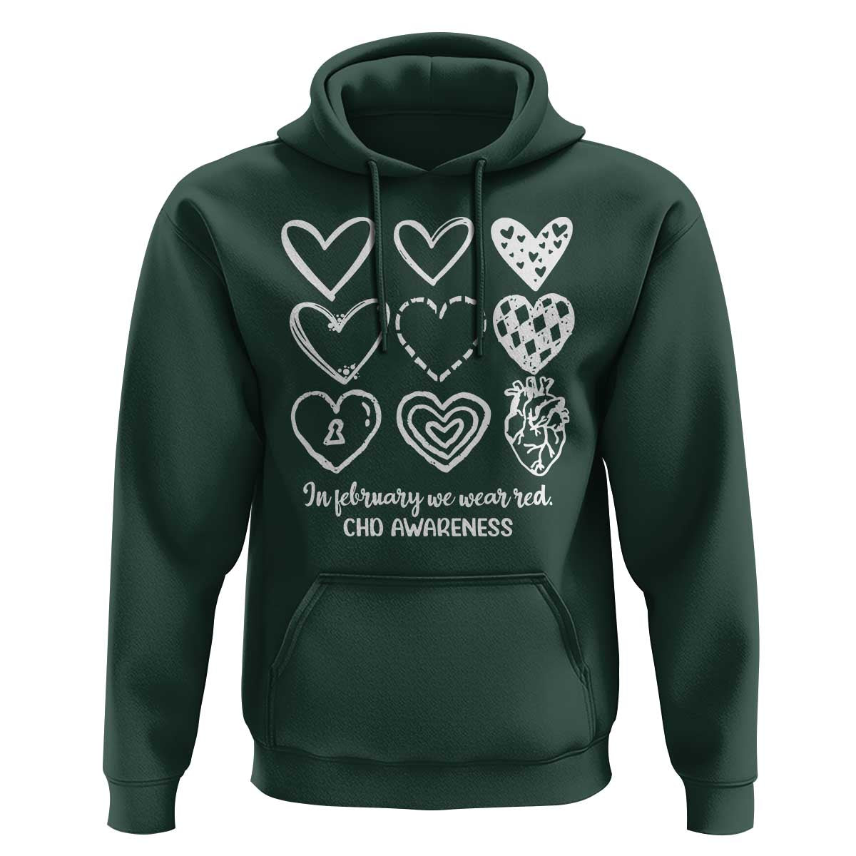 CHD Heart Disease Awareness Hoodie In February We Wear Red