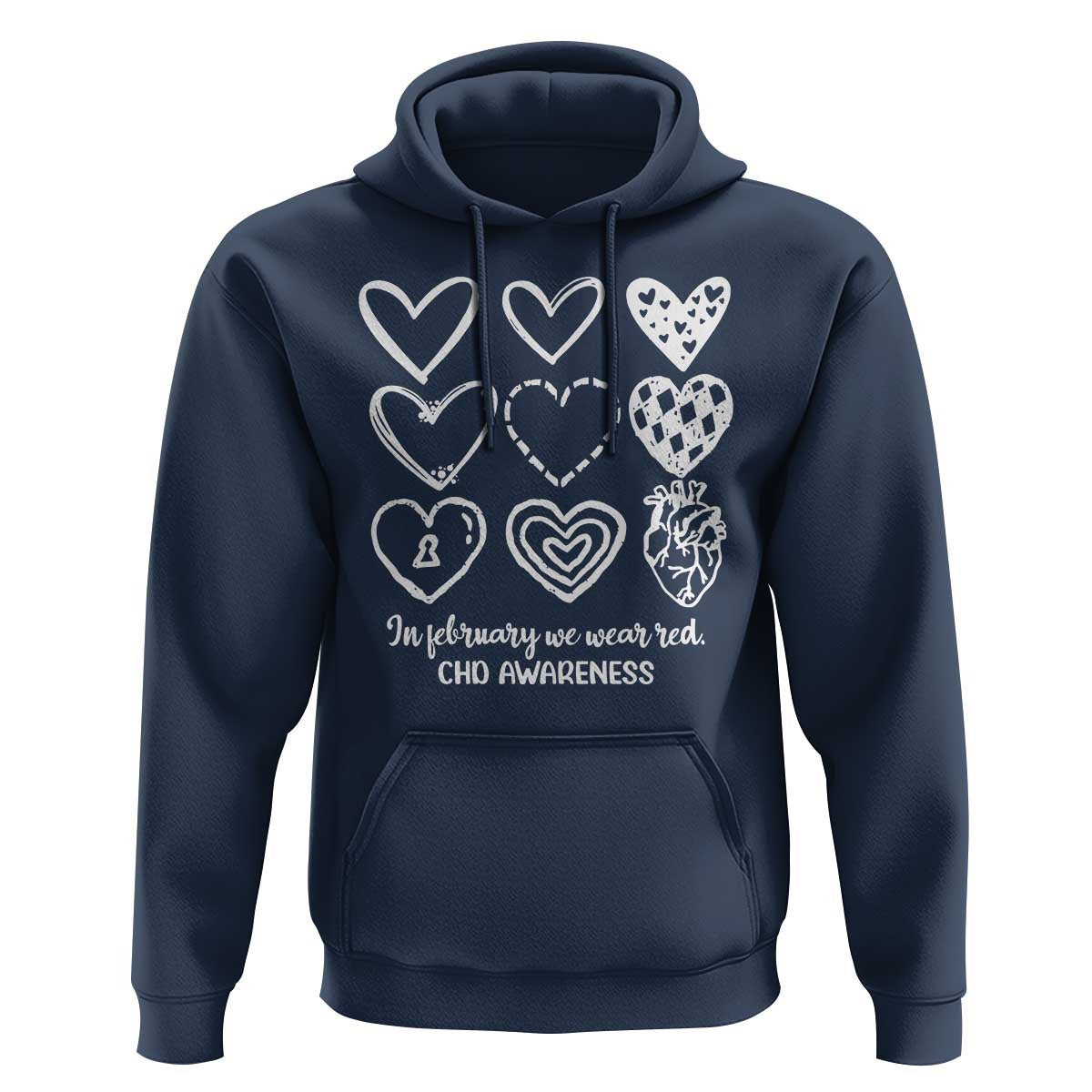 CHD Heart Disease Awareness Hoodie In February We Wear Red
