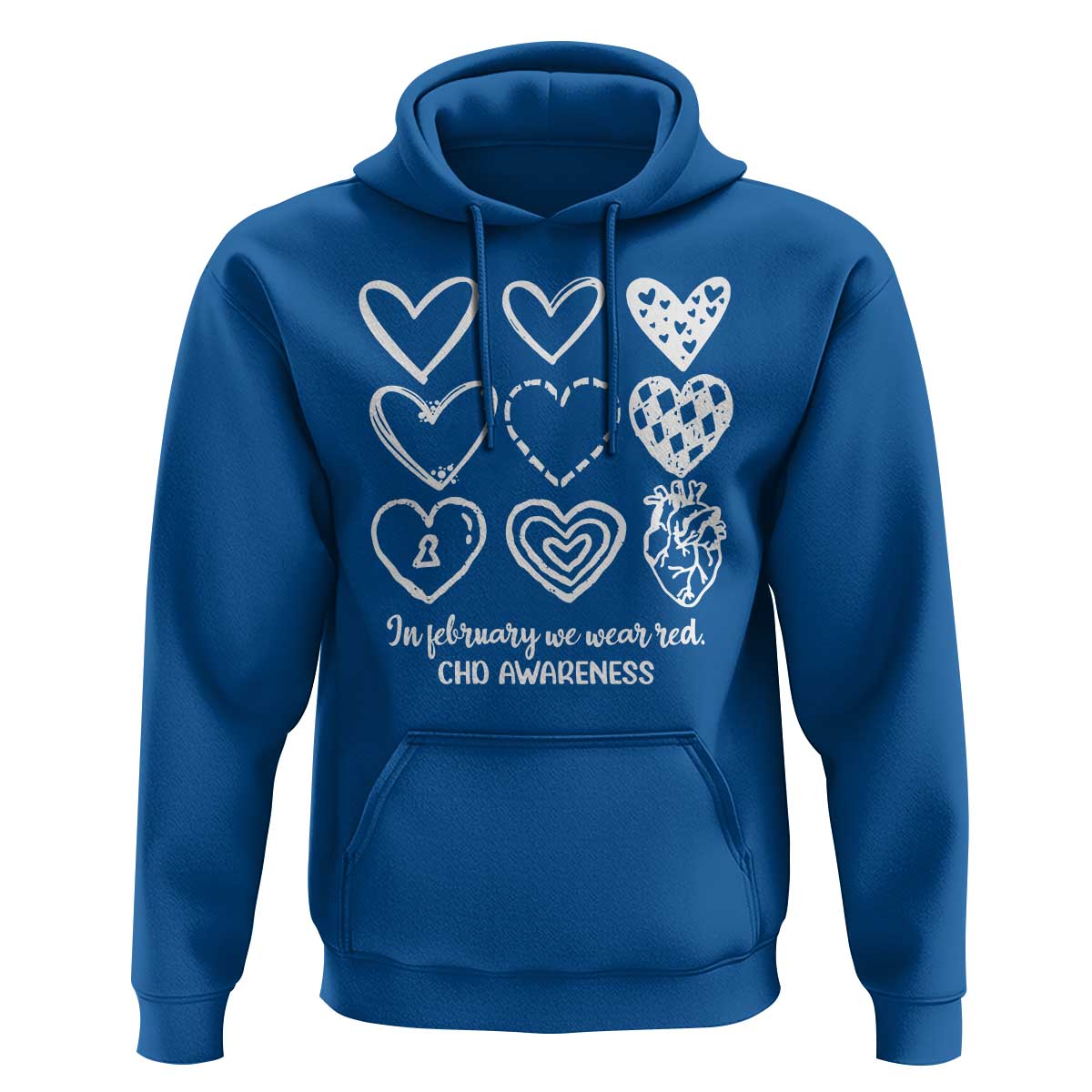 CHD Heart Disease Awareness Hoodie In February We Wear Red