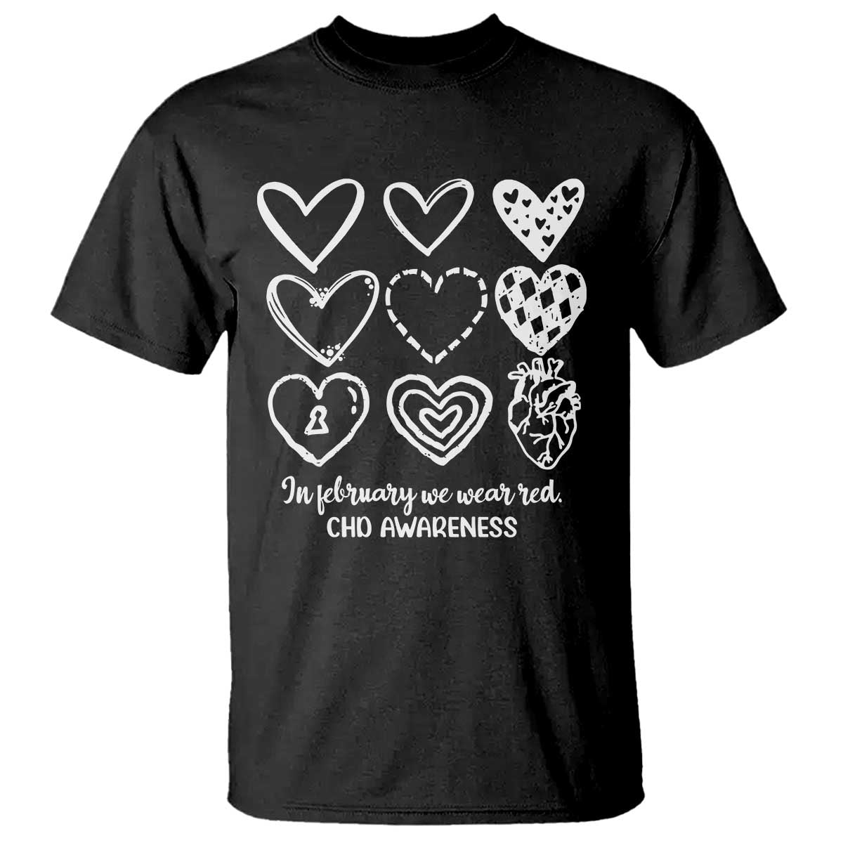 CHD Heart Disease Awareness T Shirt In February We Wear Red