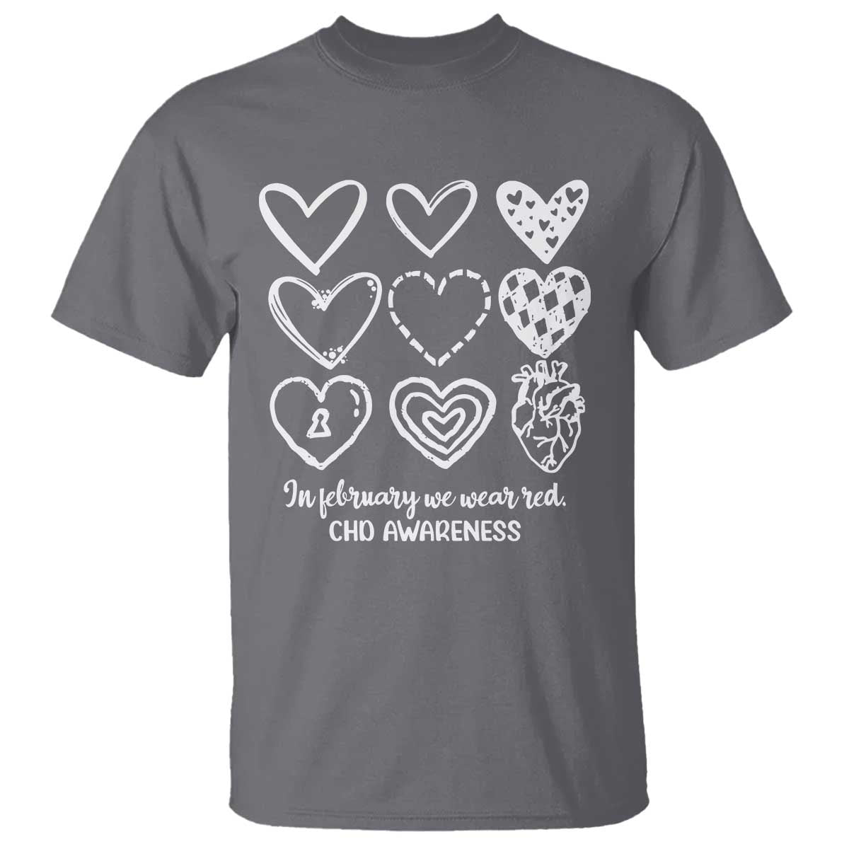 CHD Heart Disease Awareness T Shirt In February We Wear Red