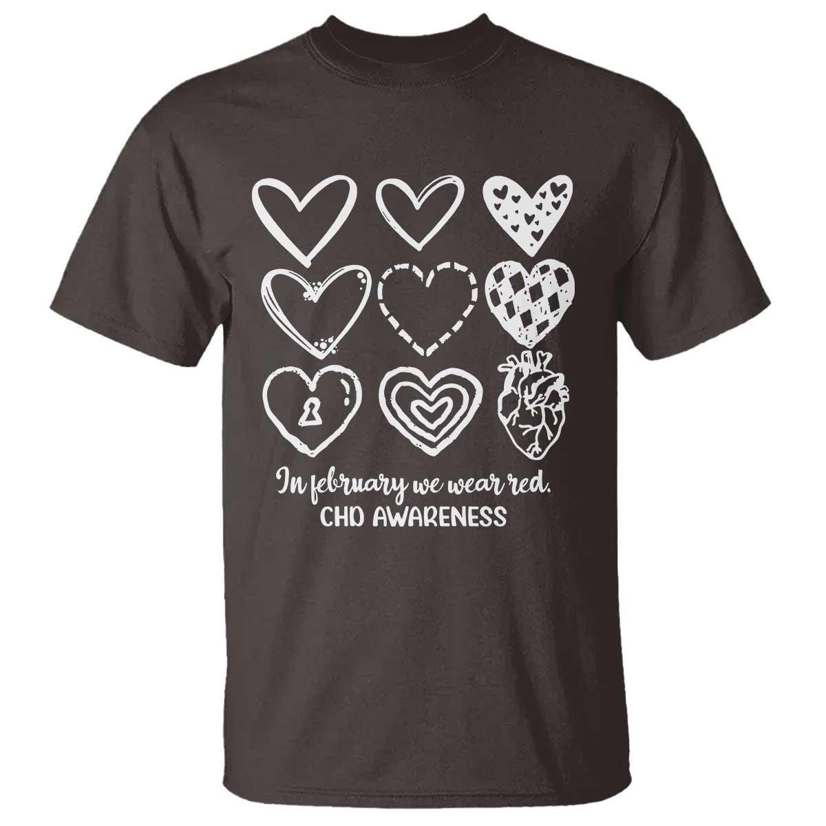 CHD Heart Disease Awareness T Shirt In February We Wear Red