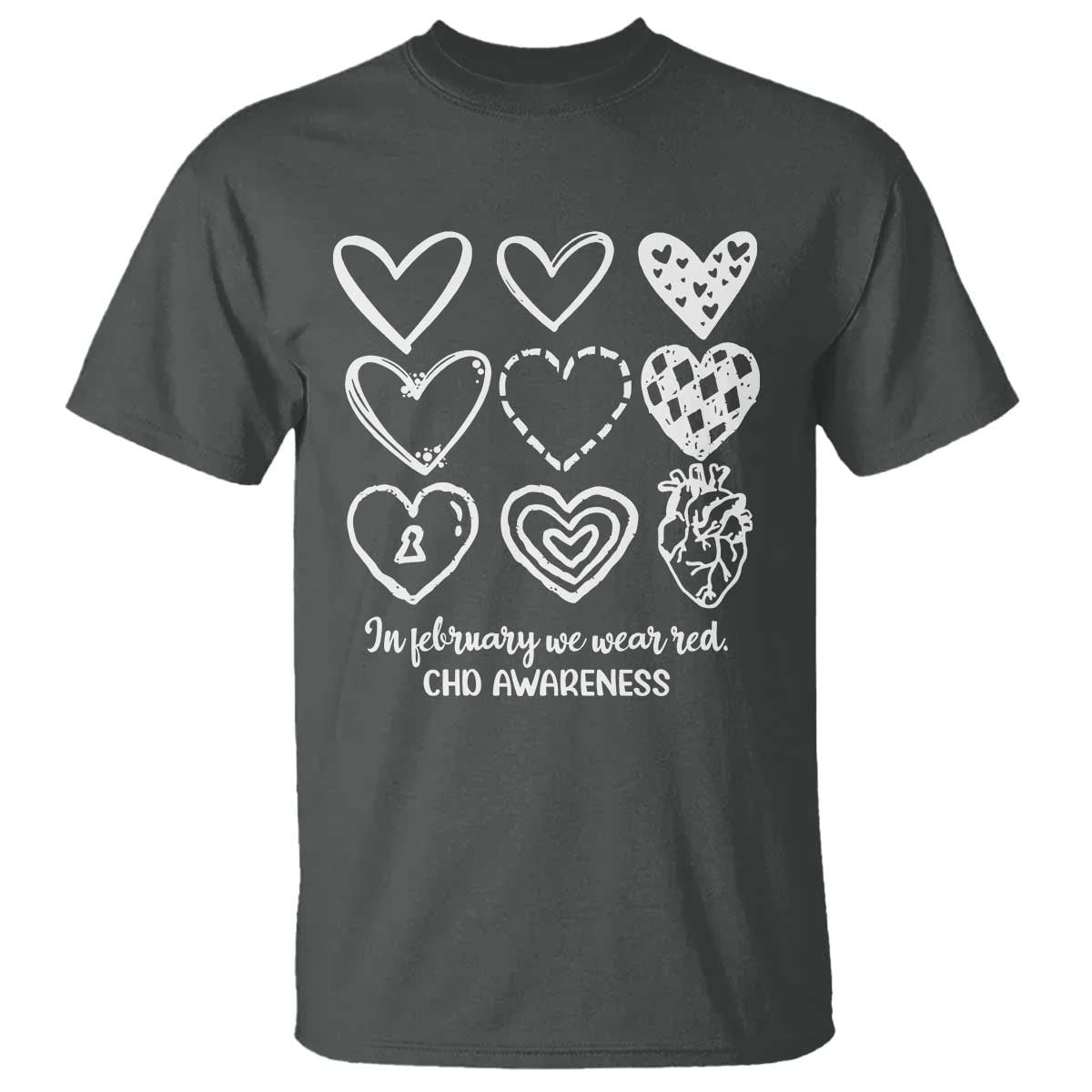 CHD Heart Disease Awareness T Shirt In February We Wear Red