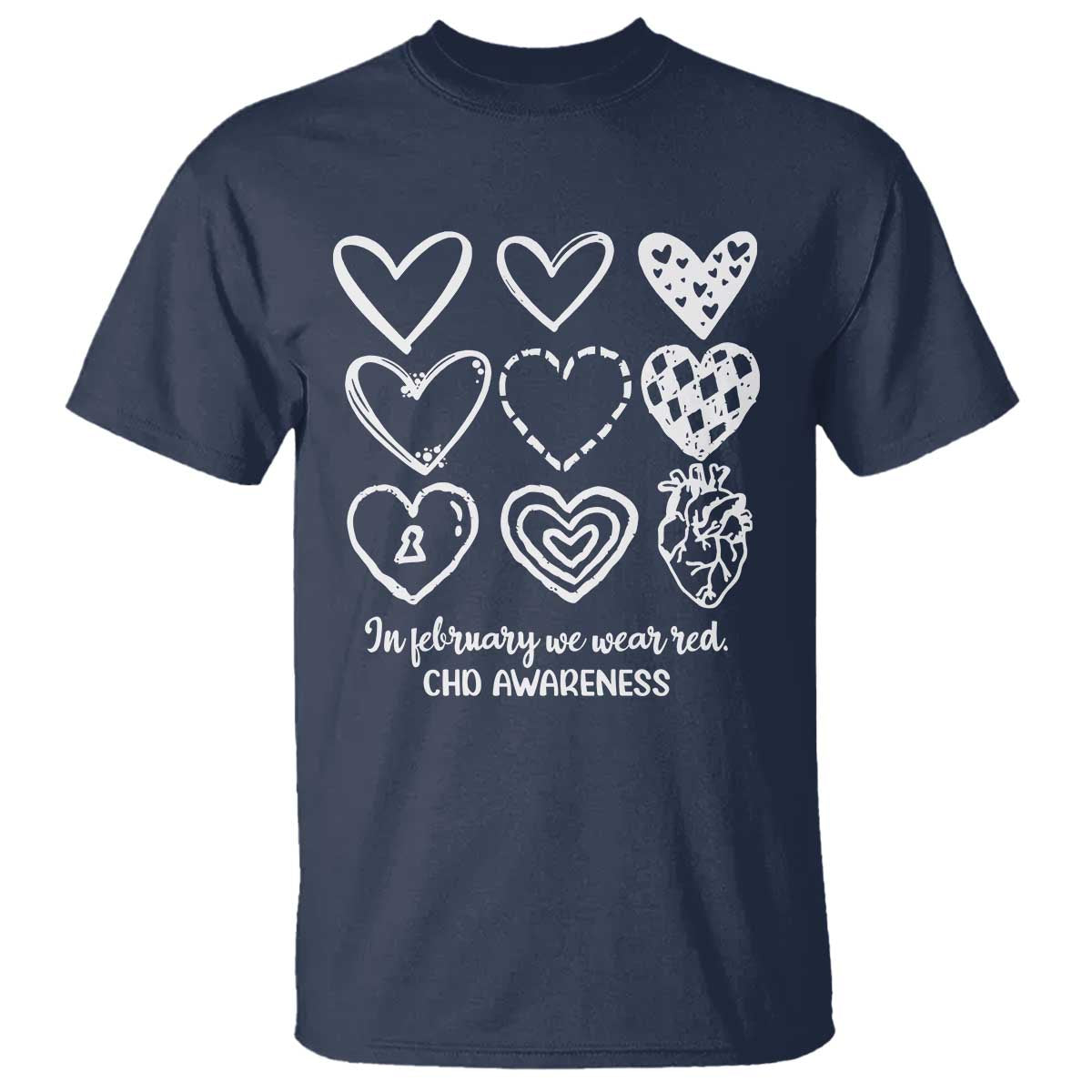 CHD Heart Disease Awareness T Shirt In February We Wear Red