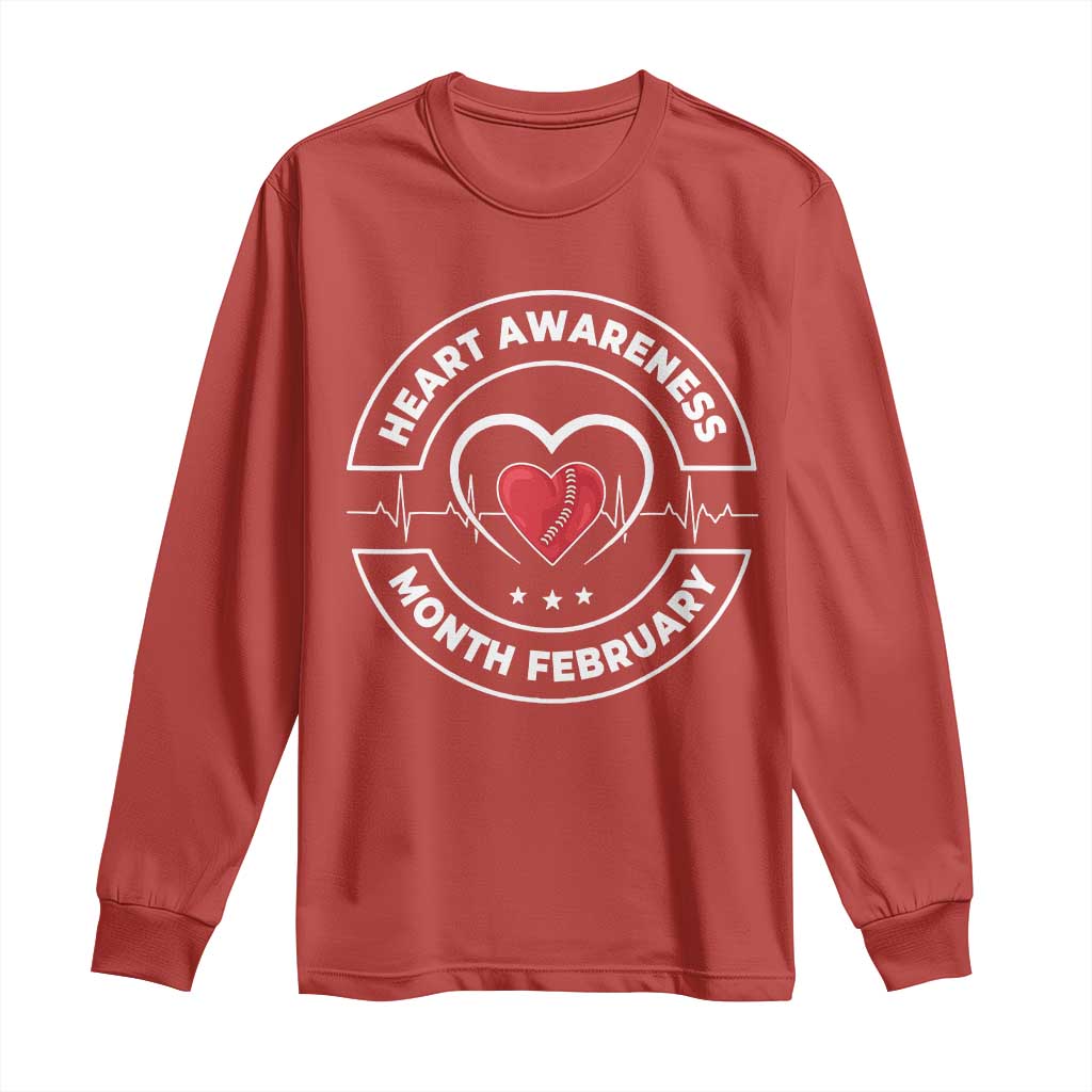 CHD Heart Disease Awareness Long Sleeve Shirt American Heart Health Month February