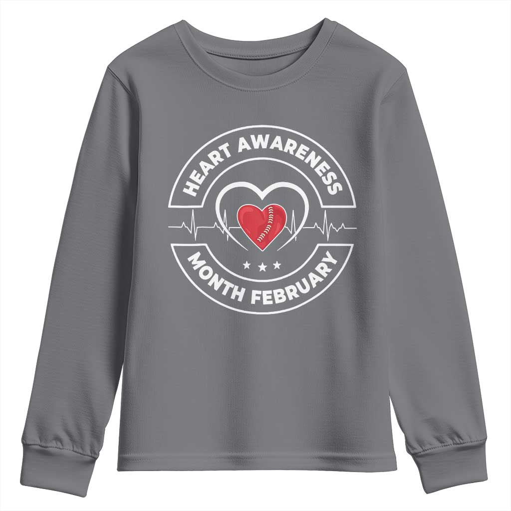 CHD Heart Disease Awareness Youth Sweatshirt American Heart Health Month February