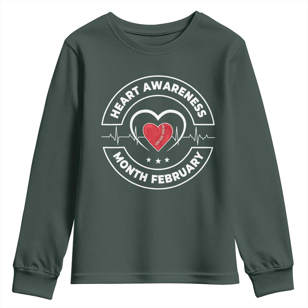 CHD Heart Disease Awareness Youth Sweatshirt American Heart Health Month February