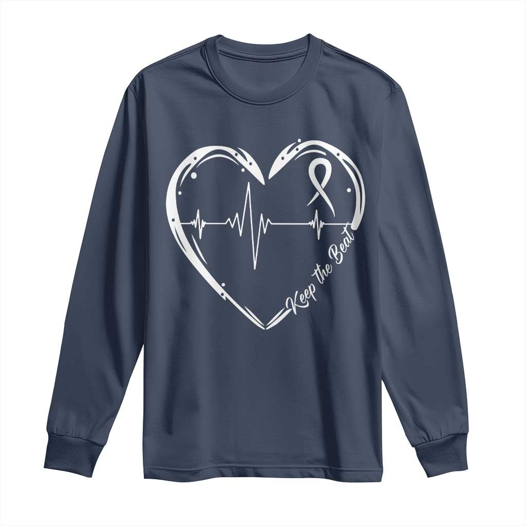 CHD Heart Disease Awareness Long Sleeve Shirt Wear Red Keep The Beat Heart Health