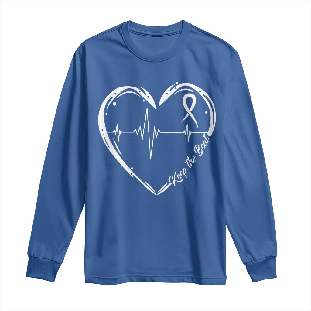 CHD Heart Disease Awareness Long Sleeve Shirt Wear Red Keep The Beat Heart Health