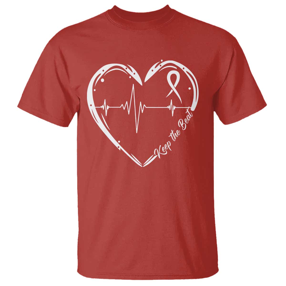 CHD Heart Disease Awareness T Shirt Wear Red Keep The Beat Heart Health
