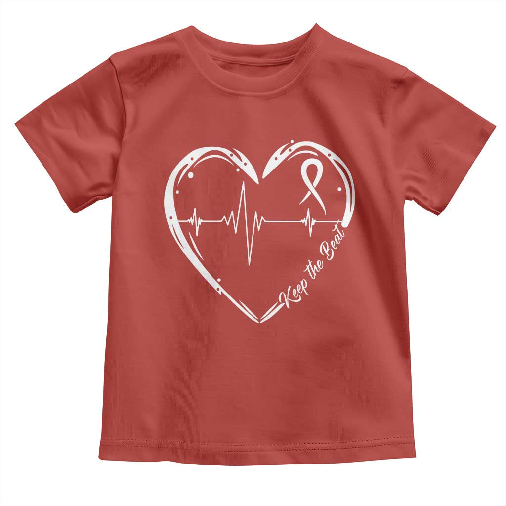 CHD Heart Disease Awareness Toddler T Shirt Wear Red Keep The Beat Heart Health