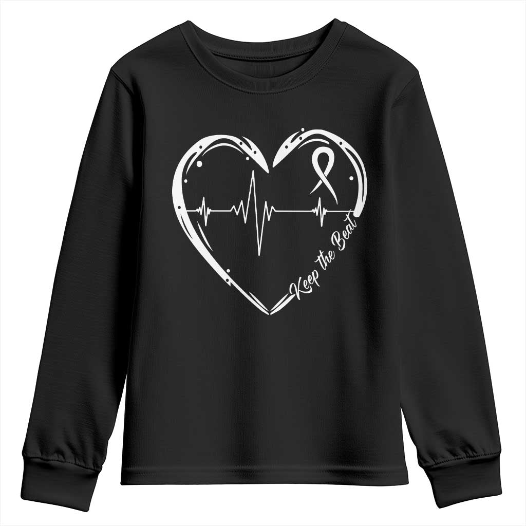 CHD Heart Disease Awareness Youth Sweatshirt Wear Red Keep The Beat Heart Health