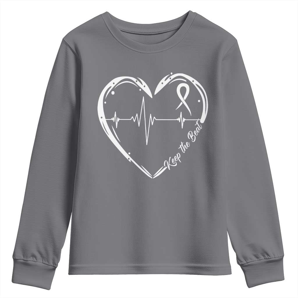CHD Heart Disease Awareness Youth Sweatshirt Wear Red Keep The Beat Heart Health
