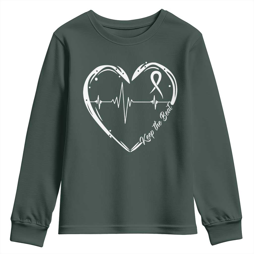 CHD Heart Disease Awareness Youth Sweatshirt Wear Red Keep The Beat Heart Health