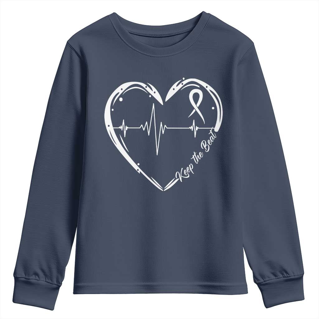 CHD Heart Disease Awareness Youth Sweatshirt Wear Red Keep The Beat Heart Health